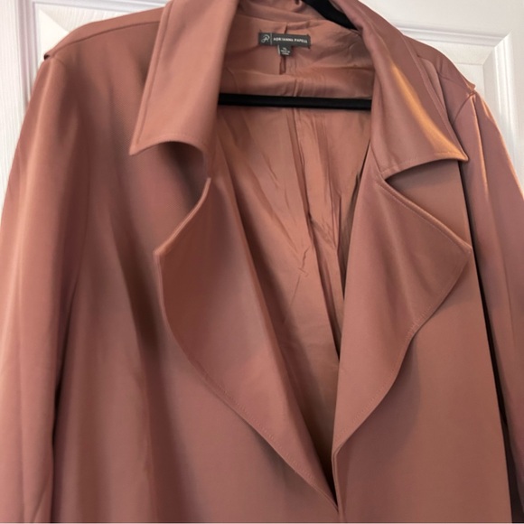 ❤️MAKE OFFER❤️ Adrianna Papell Open lined Blazer Brown Womens Size XL - Picture 6 of 6